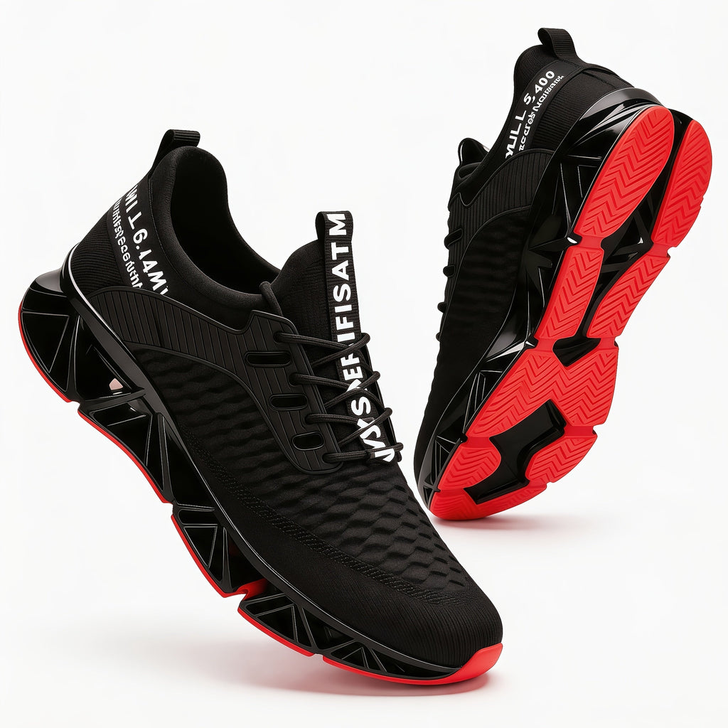 Men's Lightweight Breathable Running Shoes, Non-Slip TPU Sole, EVA Cushion, Lace-Up Low-Top Sneakers, 3 Colors, Sizes US 7.5-13, All-Season Wear-Resistant Training Casual Athletic Shoes