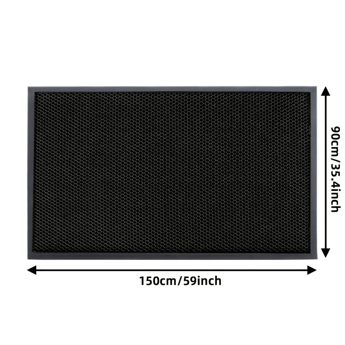 Heavy-Duty Nylon Door Mat – 3D Grid Dirt Trapping Low Profile 0.39" Non-Slip Rubber Backing All-Season for Front Door Patio Garage & Entryway in Black Brown Blue & Black Gray