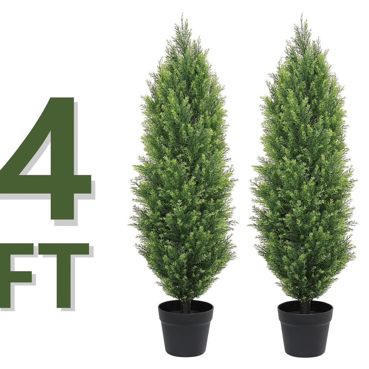 2-Pack Artificial Shaped Pine Trees – Faux Topiary Greenery Trees for Indoor & Outdoor, Front Door, Courtyard & Entryway Decor, 3FT / 4FT / 5FT / 6FT, Low-Maintenance Year-Round Decor – Nova Mart