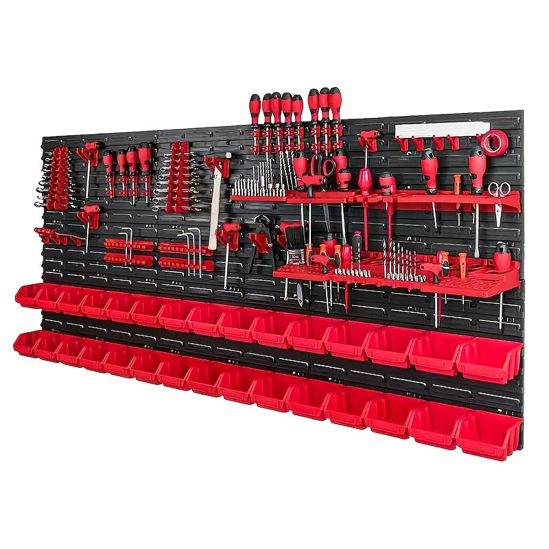 Tool Organizer Set - Screwdriver & Wrench Storage Box, Garage Tool Rack for Screws, Nuts, Nails & Small Hardware, Home Garage & Studio Organization - 32, 39, 49 & 69 Piece
