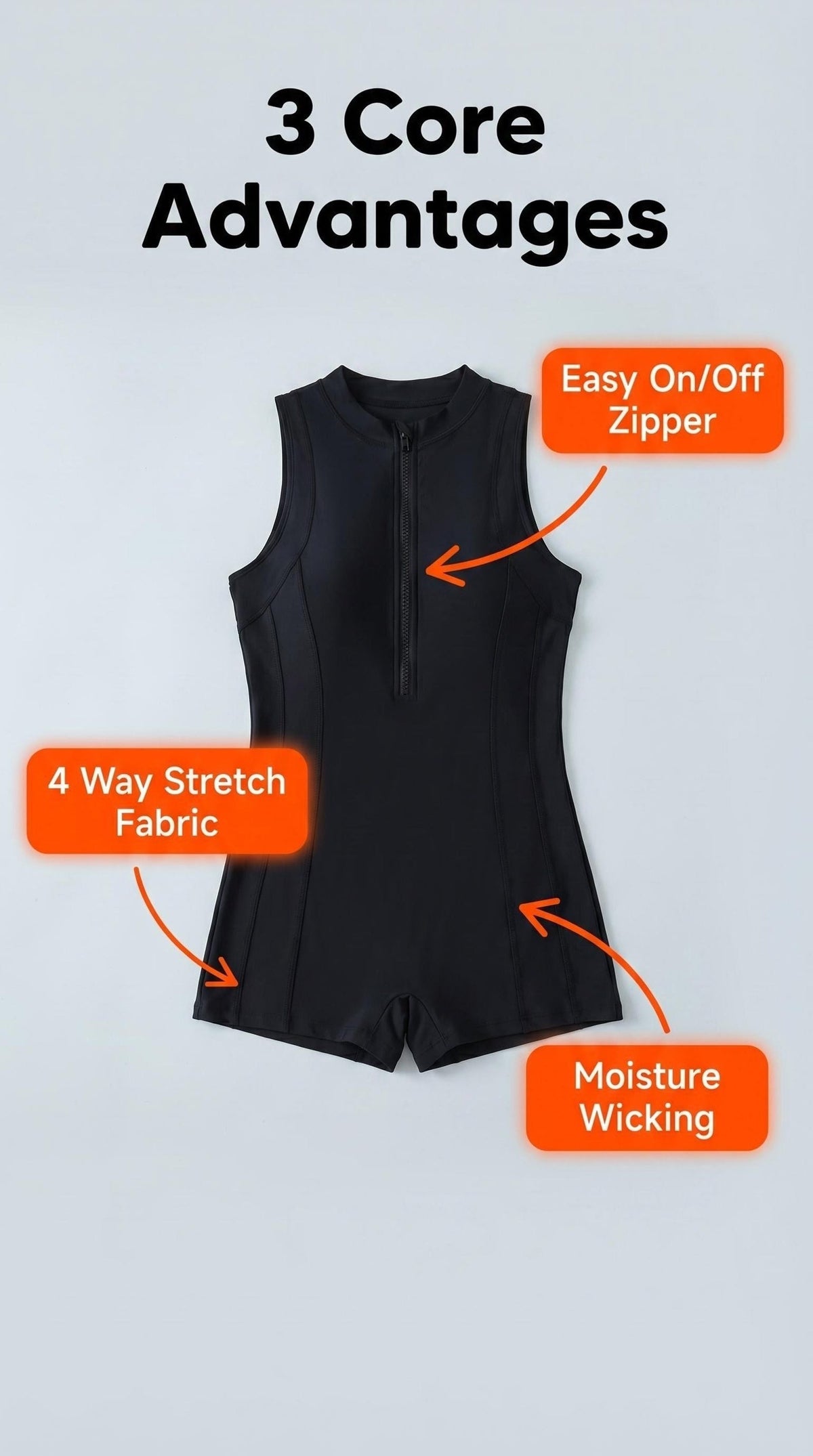 Women's One-Piece Slimming Zipper High Neck Short-Legged Swimsuit, Quick-Dry Digital Print Jumpsuit for Swimming, Fitness, Beach Vacations, and Hot Springs, S-XXL