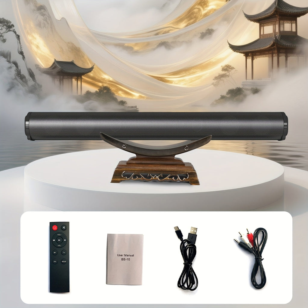 4D Surround Sound Speaker with Subwoofer - Wireless & Wired, USB Plug-and-Play for Laptop, Home Theater, Parties & Music - Black