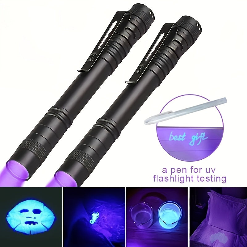 UV Blacklight Flashlight 395nm Portable Ultraviolet Light for Counterfeit Detection, Pet Urine Stain, Scorpion Hunting, and Ringworm Detection, Multi-Pack (4/6/8/12 pcs), AAA Battery Powered