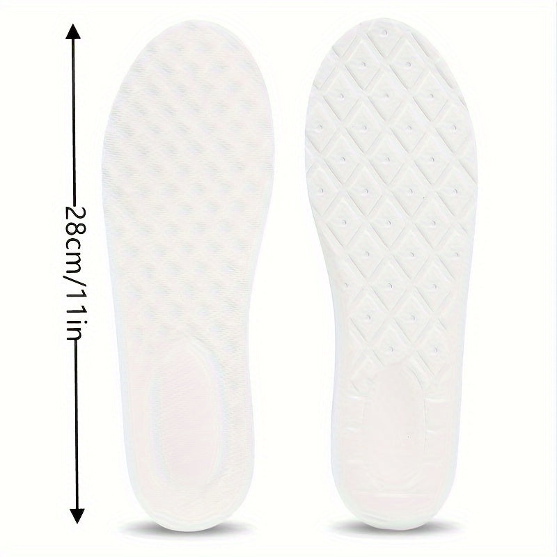 5-Pack Ultra-Soft Shoe Insoles with Shock Absorption & Arch Support - Trimmable to Fit - EU 35–46 - Black, White & Grey