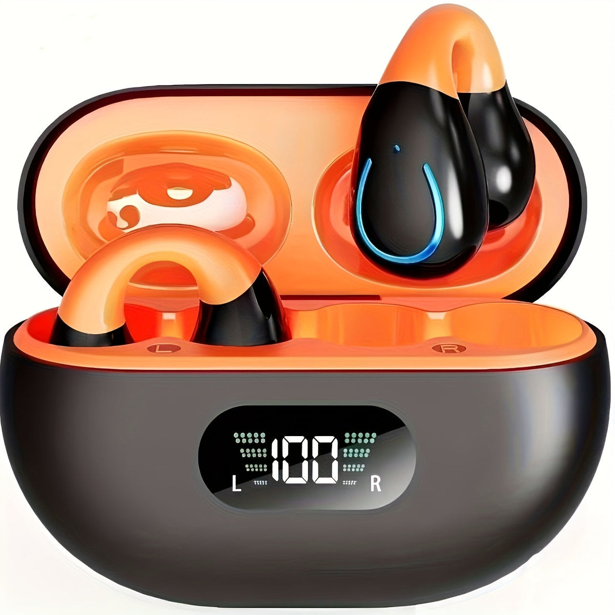 Open-Ear Wireless Earphones Bluetooth 5.4 TWS 360° Ambient Awareness ENC Clear Calls Touch Control All-Day Comfort Sport Fitness Earbuds Secure Fit Truly Open Design