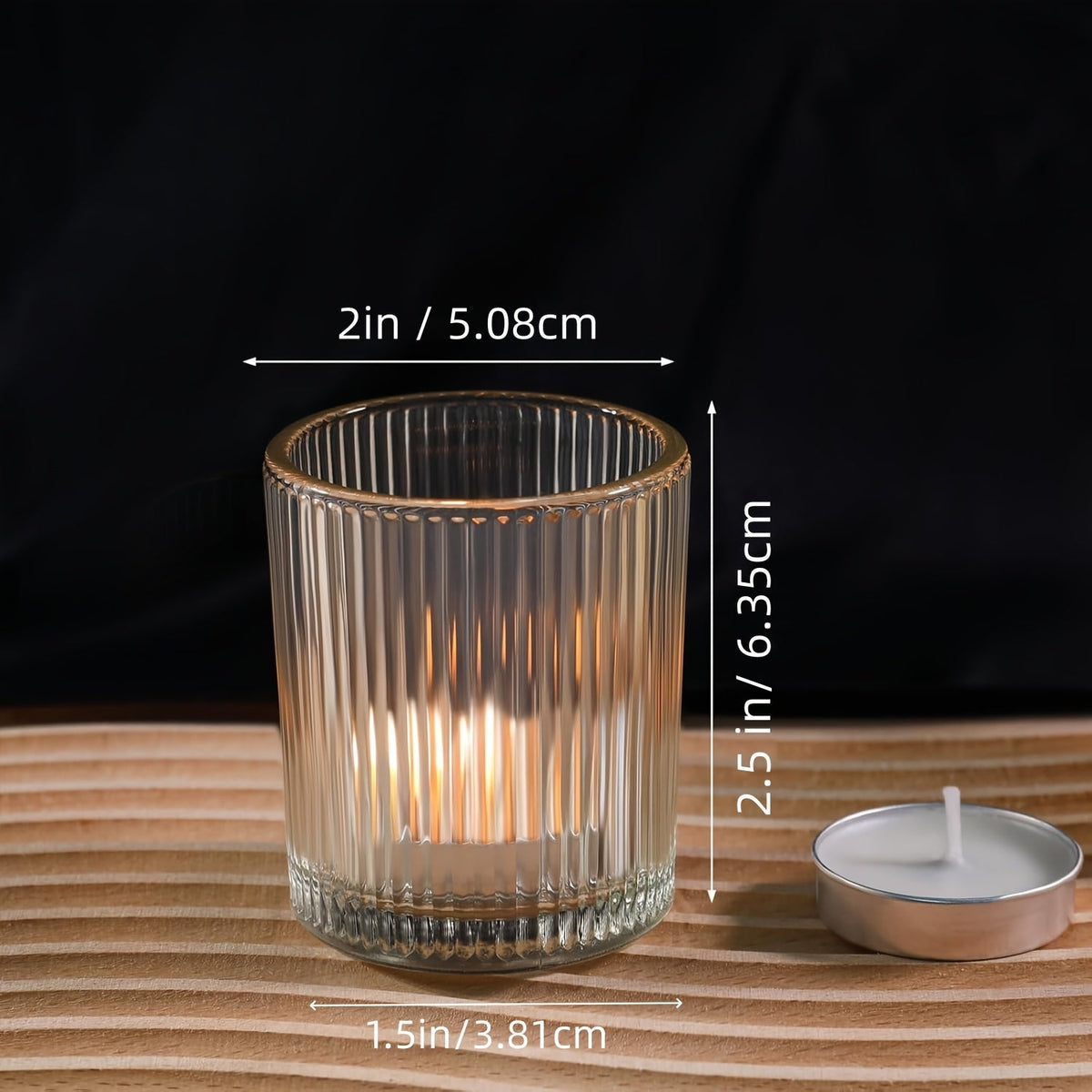 Transparent Glass Votive Candle Holders Bulk Set 48 / 72 / 96pcs Tea Light Holders for Wedding Table Setting Valentine’s Day & Home Decoration