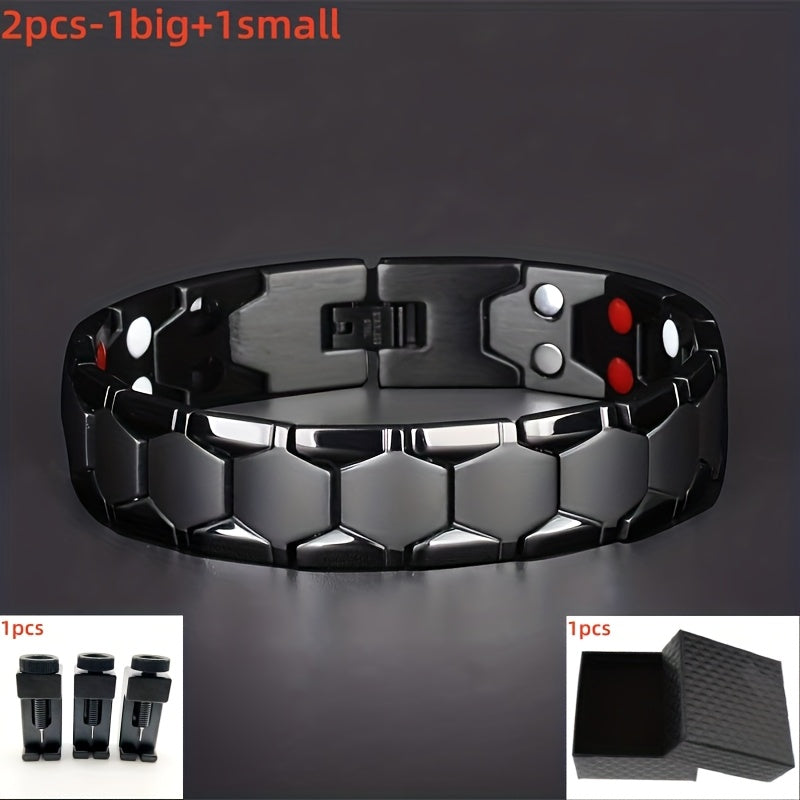 Men's Titanium Steel Spherical Magnetic Bracelet – Stylish Minimalist Wristband for Men, Perfect Father's Day Gift in Black, Silver, and Gold