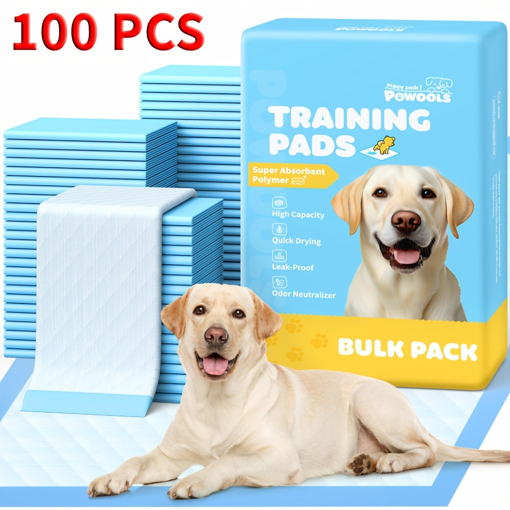 XL Dog Pee Pads 34x28 Inch 100 Count Disposable - Super Absorbent Leak-Proof Odor Control Training Pads for Puppies, Large Dogs, and Elderly Dogs, Extra Large Potty Pads for Indoor Use, Blue