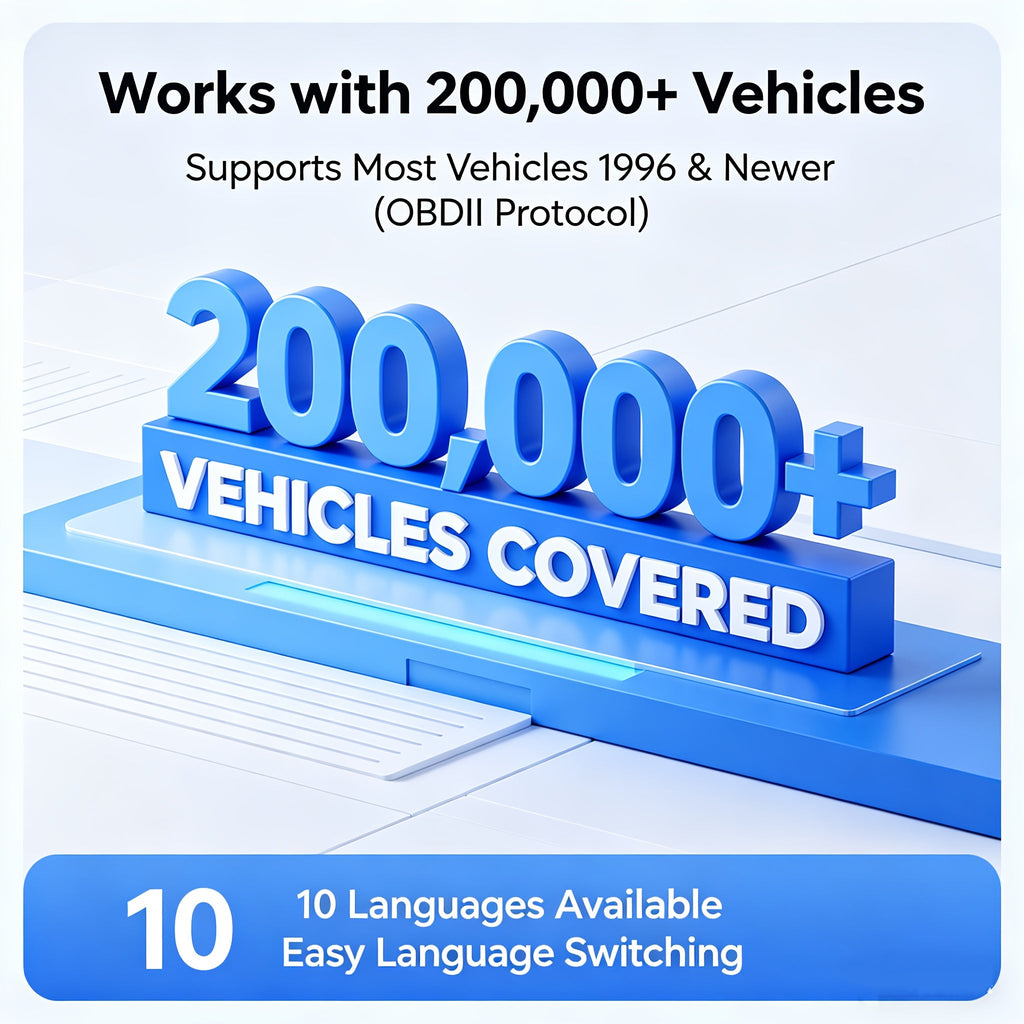 OBD2 Scanner Code Reader Car Diagnostic Tool, Engine Fault Code Reader with Live Data, Freeze Frame, and I/M Readiness for All OBDII Protocol Vehicles, No Battery Required