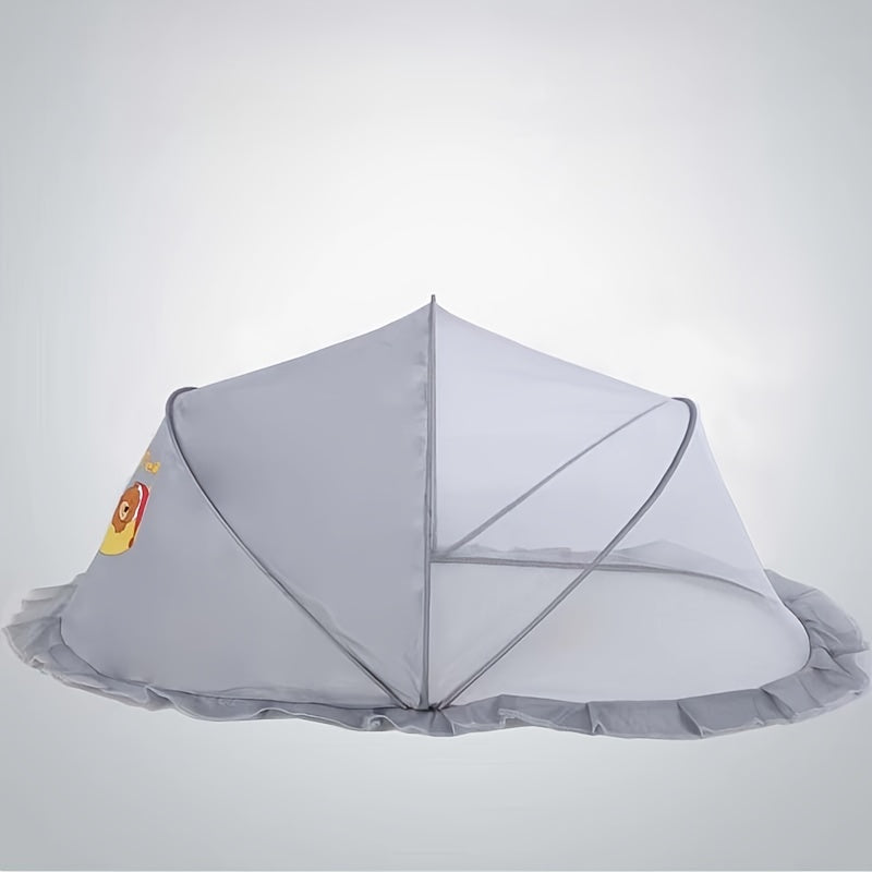 Foldable Mosquito Net Canopy for Baby Crib, Newborn & Infant Crib Mosquito Net with Insect & Bug Protection, Portable Pop-Up Baby Bed Net Canopy, 38.58 x 21.65 x 23.62 Inch
