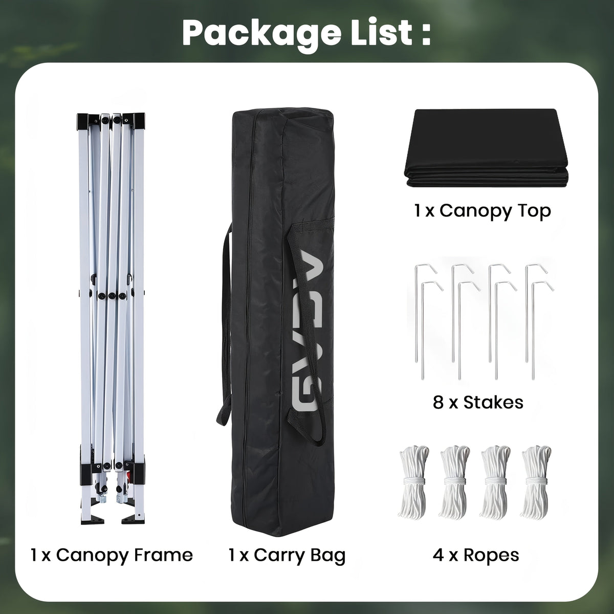 10x10 Pop Up Canopy Tent, UPF 50+ Heavy-Duty Steel Frame, 3 Height Settings, Waterproof Instant Canopy with Carry Bag for Backyard, Patio, Beach, Camping, Party, Market - Space Gray, Black, Blue, Red, Dark Gray, Forest Green