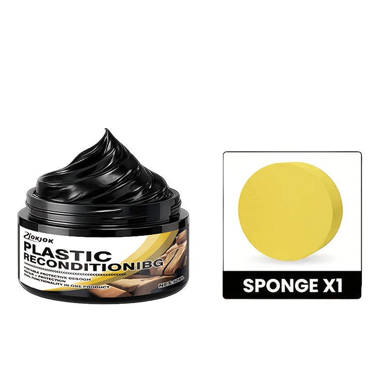 Car Plastic Restorer & Tire Brightening Cream – Universal Auto Refurbishing Cream for Dashboard, Interior Trim, and Tires, Prevents Aging & Fading, Long-Lasting Shine & UV Protection for All Vehicles