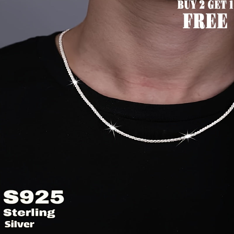 925 Sterling Silver Sparkling Star Necklace for Men & Women – Minimalist Celestial Star Pendant Chain, Unisex Dainty Jewelry with Gift Box, Sizes 16-24 Inch, Perfect Gift for Couples & Parents