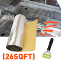 Car Sound Deadener & Heat Shield Mat 22/26 Sqft – Self-Adhesive Aluminum Foil Noise Reduction Insulation, Easy to Cut & Install for Floor, Door, and Trunk, Free Installation Tools Included