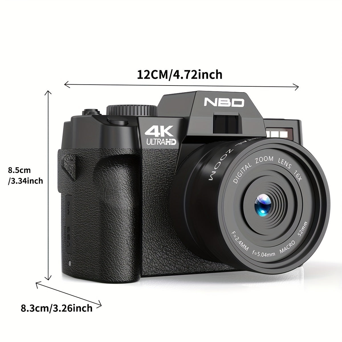 G-Anica 48MP Digital Camera 4K Vlogging Camera with WiFi & App Control Macro & Wide Lens Type-C Charging 32GB Card Included – Compact Beginner Camera – Pink