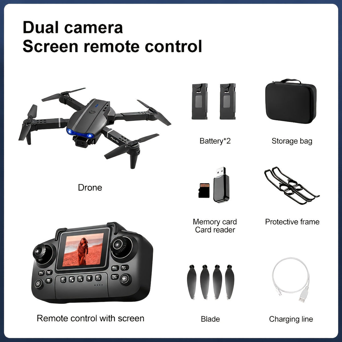 Skywing X1 4K Drone with Obstacle Avoidance, Screen Remote Control, USB Charging, Beginner-Friendly for Vlog Photography, Adults, Teens, Gift, Age 18+