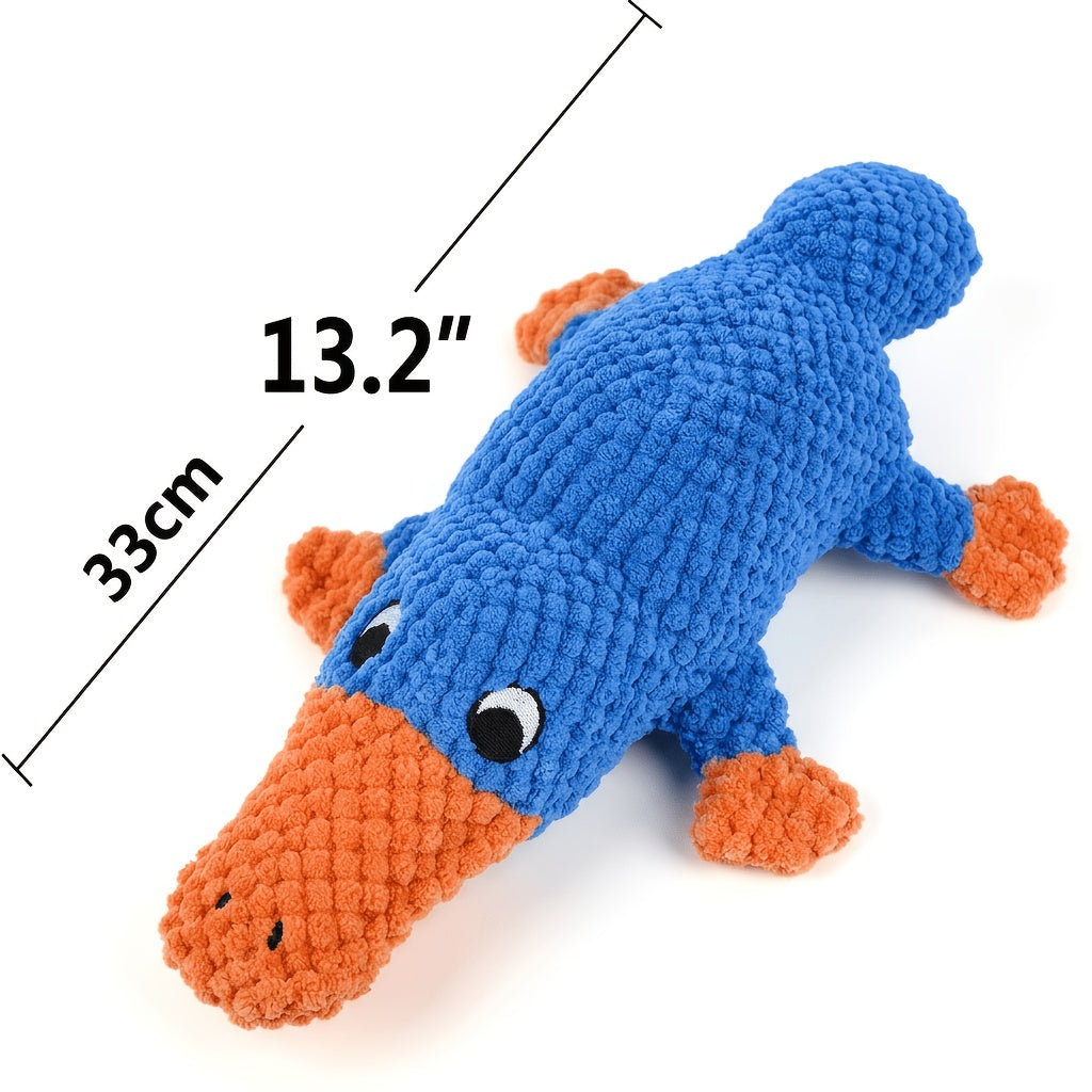 Duck Squeaky Plush Dog Toy 1 or 2 Pack - Indestructible Crinkle Chew Toy for Aggressive Chewers and Teething Puppies, Durable Goose Design for Small, Medium, and Large Breed Dogs