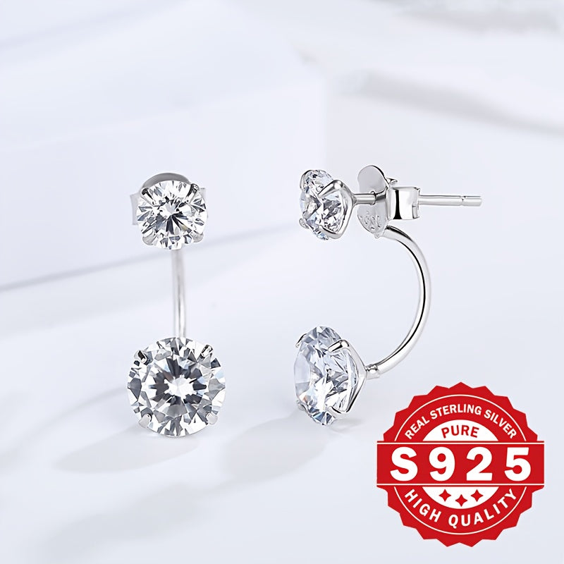 S925 Sterling Silver Earrings for Women – Hypoallergenic Delicate Elegant Studs, Classic Luxury Jewelry for Daily Wear, Parties, and Music Festivals, Perfect Christmas or Birthday Gift
