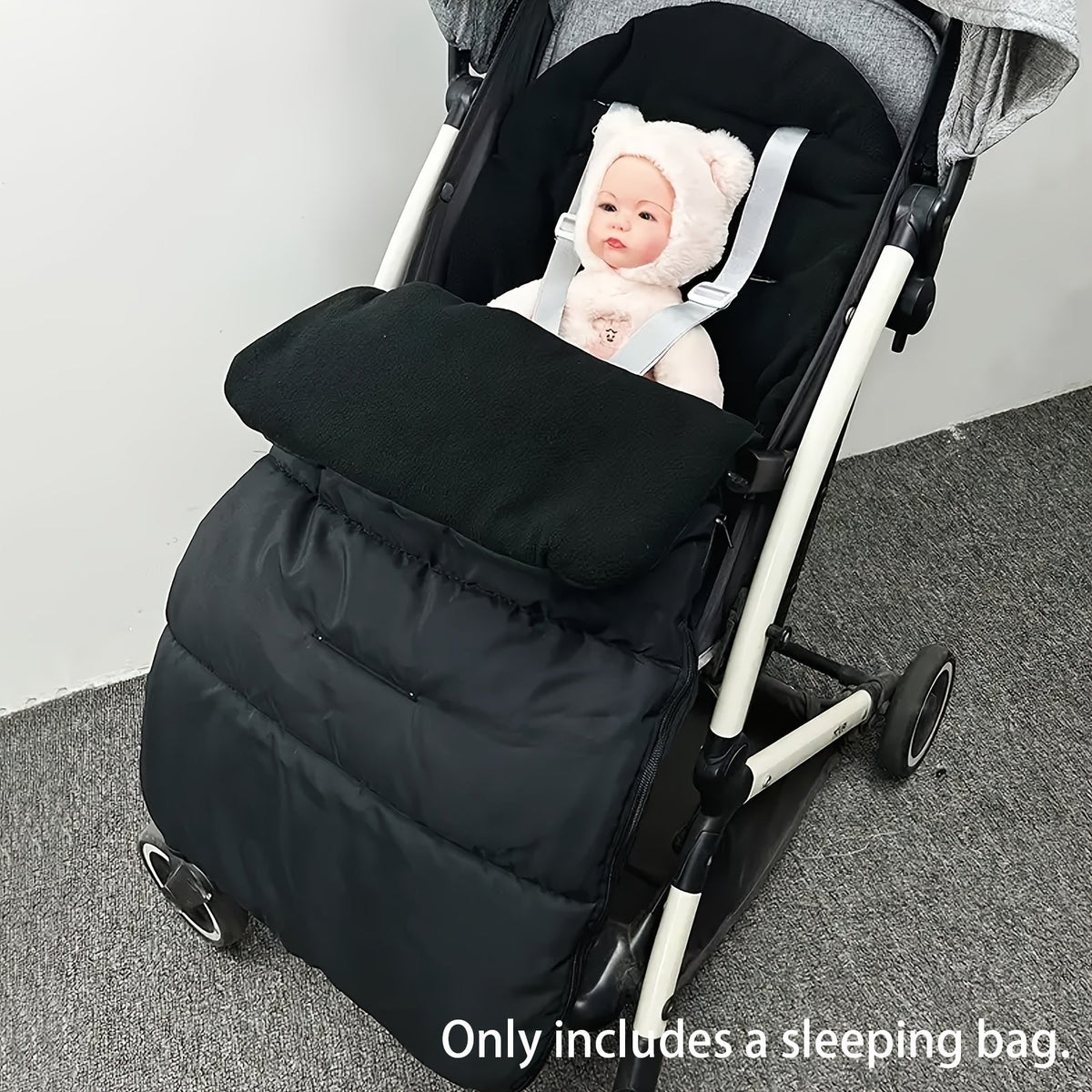 Baby Stroller Footmuff Windproof Warm Solid Color for Fall Winter – Universal Stroller Sleeping Bag for Infants Toddlers Red White Grey Blue
