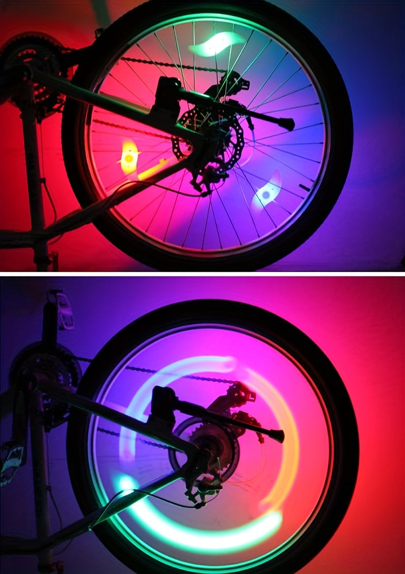 LED Bike Spoke Lights 8-Pack Bicycle Wheel Tire Lights Waterproof Safety Night Riding Lights 360° Visibility for Road and Mountain Bikes, Cycling Accessories Gift for Adults, Kids, Men, and Women