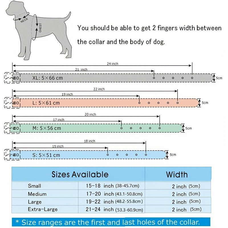 Spiked Studded Dog Collar and Leash Set – Riveted PU Leather Dog Collar for Training & Walking, Punk Rock Style Collar for Small, Medium, and Large Dogs, Adjustable Heavy Duty with Metal Buckle