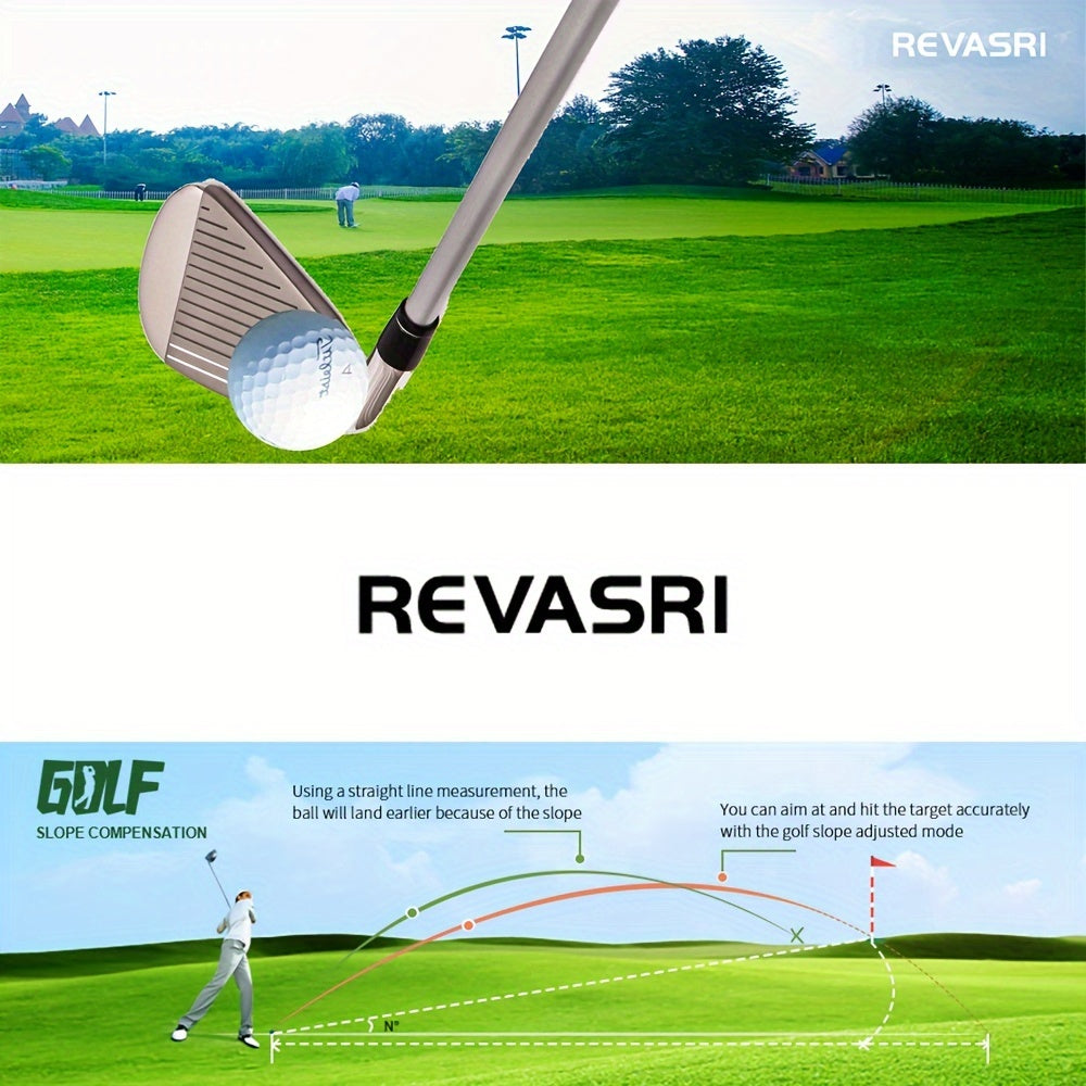 REVASRI Golf Rangefinder 650 Yards – Laser Range Finder with Golf Mode, Slope Compensation, Speed, Height, Horizontal and Vertical Distance, and Two-Point Measurement for Golf, Hunting, Archery, and Outdoor Use