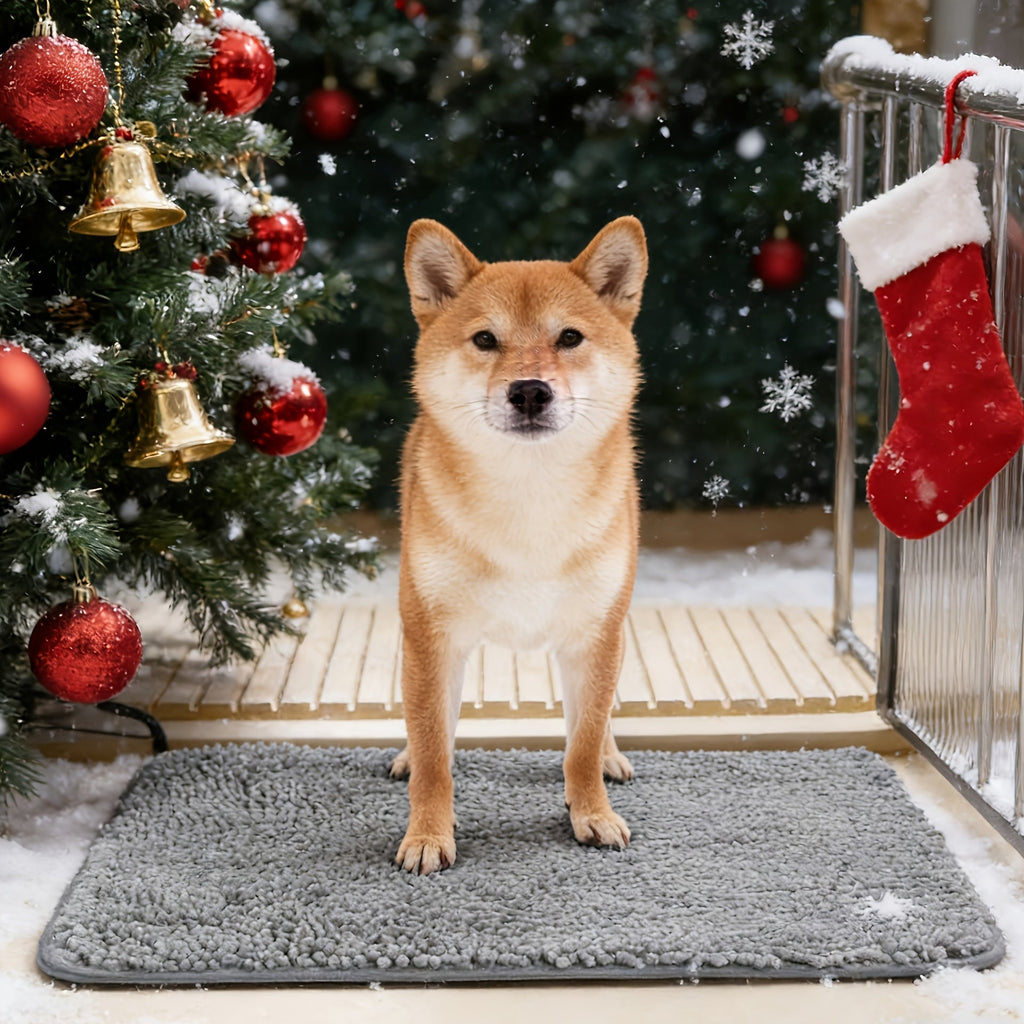 Dog Door Mat for Muddy Paws 2-Pack – Absorbent Non-Slip Washable Microfiber Mud Mat, Quick Dry Indoor Entry Floor Mat for Dogs, Machine Washable, Available in 24x17 & 32x20 inches, 3 Colors