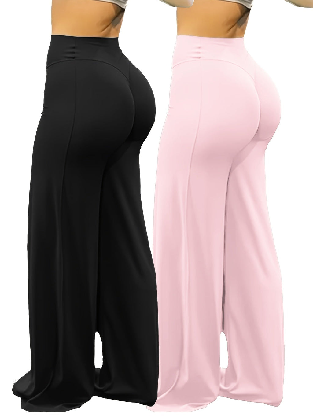 High-Waisted Wide-Leg Yoga Pants with Full Coverage and High Elasticity - Plus-Size Flare Leggings for Gym Fitness, Training, and Casual Wear, Suitable for All Seasons, S-XL