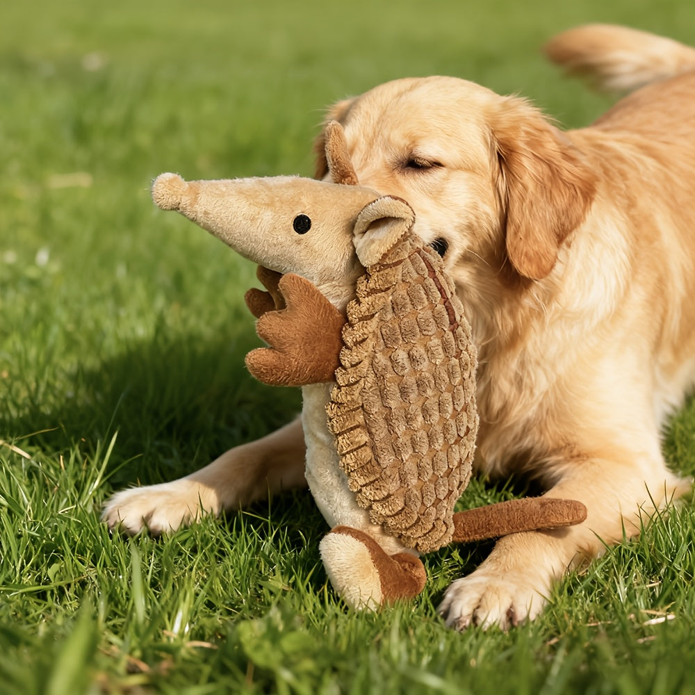 XL Bite-Resistant Squeaky Plush Dog Toy - Double-Layer Tear-Resistant Washable Interactive Chew Toy for All Dog Breeds, Boredom Relief, Battery-Free, Large Dog Toy Gift