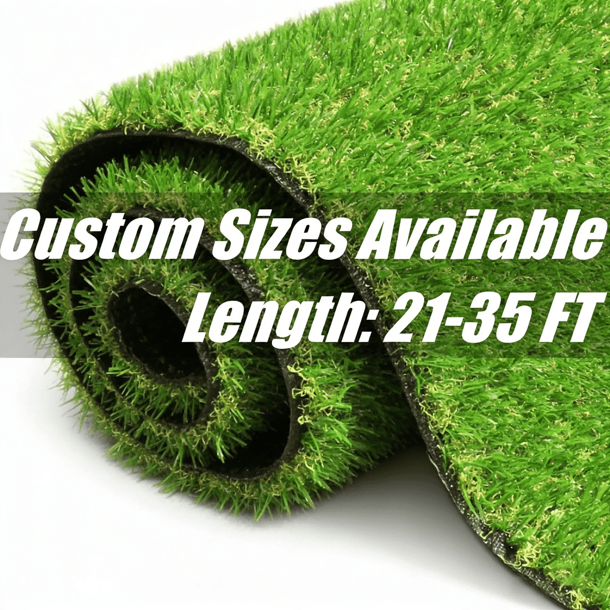 Artificial Turf Grass with Drainage 0.8" Pile Height UV-Stabilized Realistic Fake Grass Rug for Garden Balcony Backyard Patio & Pet Dogs – Custom Width 3–13ft & Length 21–35ft