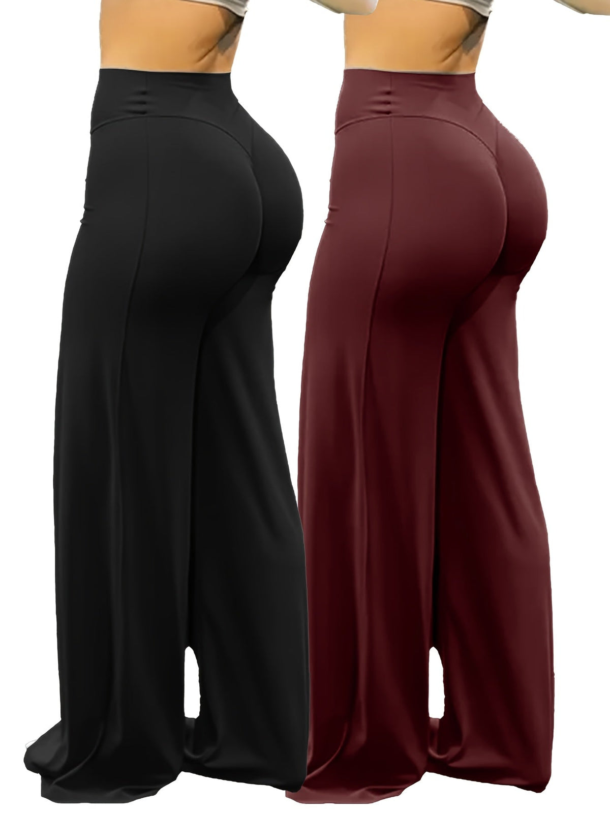High-Waisted Wide-Leg Yoga Pants with Full Coverage and High Elasticity - Plus-Size Flare Leggings for Gym Fitness, Training, and Casual Wear, Suitable for All Seasons, S-XL