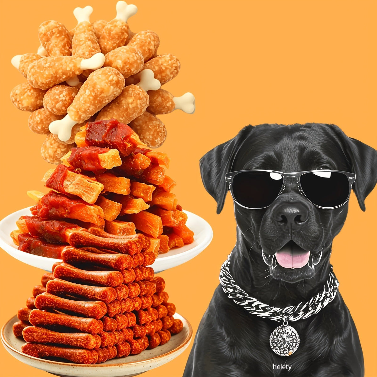 Duck Jerky, Freeze-Dried Chicken Dog Treats, Soft Chewy Training Rewards, Healthy Digestible Beef Sausage, Fresh Breath Snack, Chicken Leg Grind, for All Dog Sizes: Small, Medium, Large