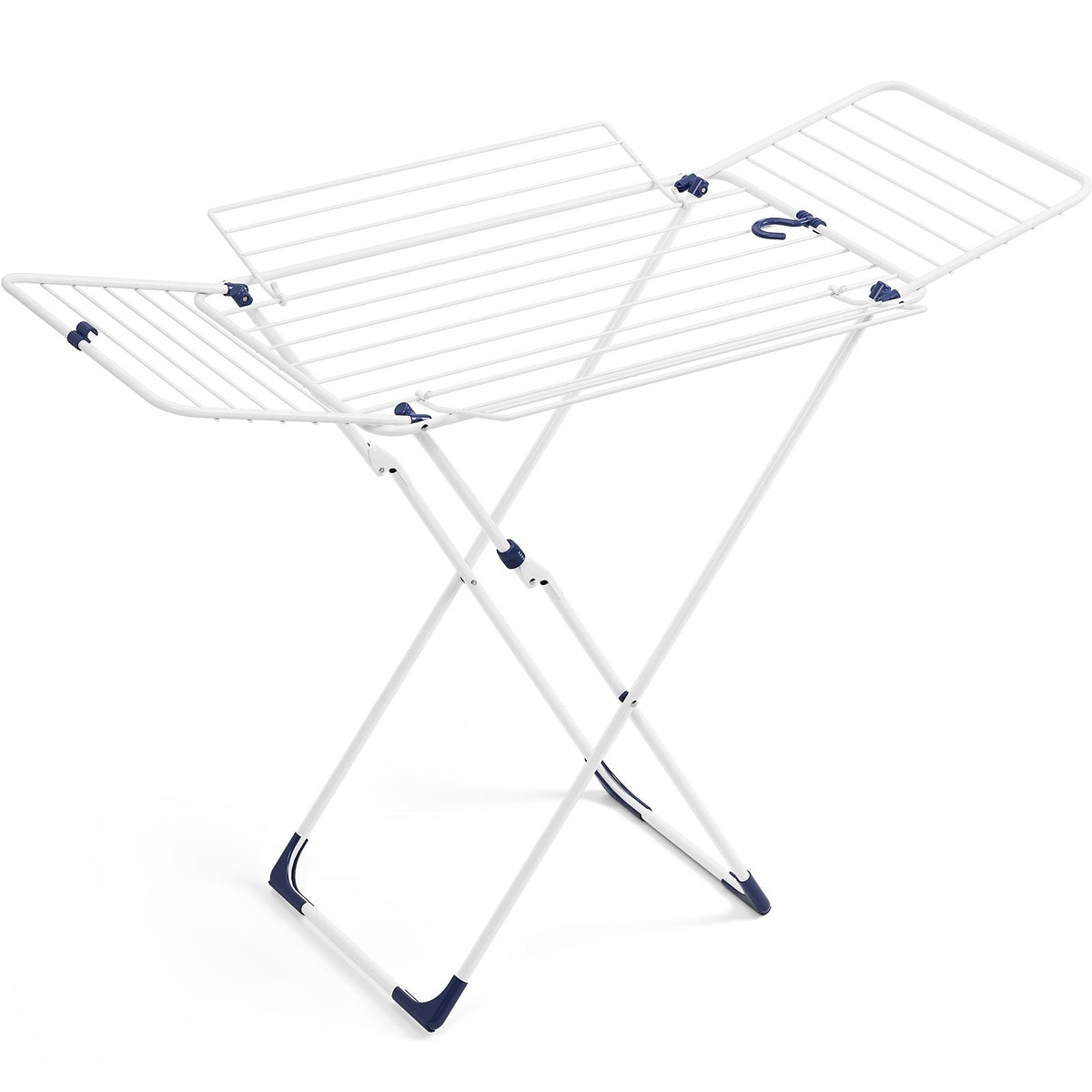 Foldable Clothes Drying Rack 4-Wing Large Capacity – Space-Saving Metal Laundry Airer 55" Free-Standing for Indoor Outdoor Use