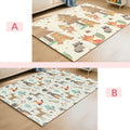 Large Baby Crawling Mat, Safe Chewable Thickened Foldable Baby Play Mat, Easy to Clean Baby Floor Mat for Living Room & Bedroom, Fox Design, 78.74" x 59.06"