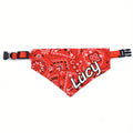 Personalized Dog Bandana Collar with Snap Closure - Adjustable Soft Polyester Pet Saliva Towel for Small, Medium, and Large Dogs, S/M/L, 4 Colors: Black, Red, Blue, Pink, Holiday Gift