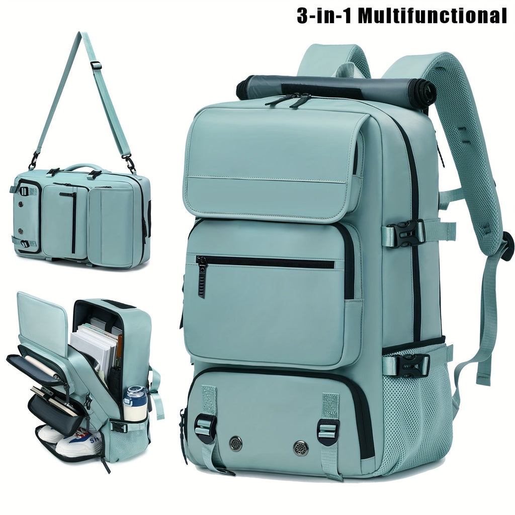17-Inch Laptop Backpack Large Capacity – Airline Approved Travel Bag with Shoe Compartment, Multi-Pocket Business Work Backpack for Men, Durable Nylon, Hiking & Camping, Small & Large Sizes