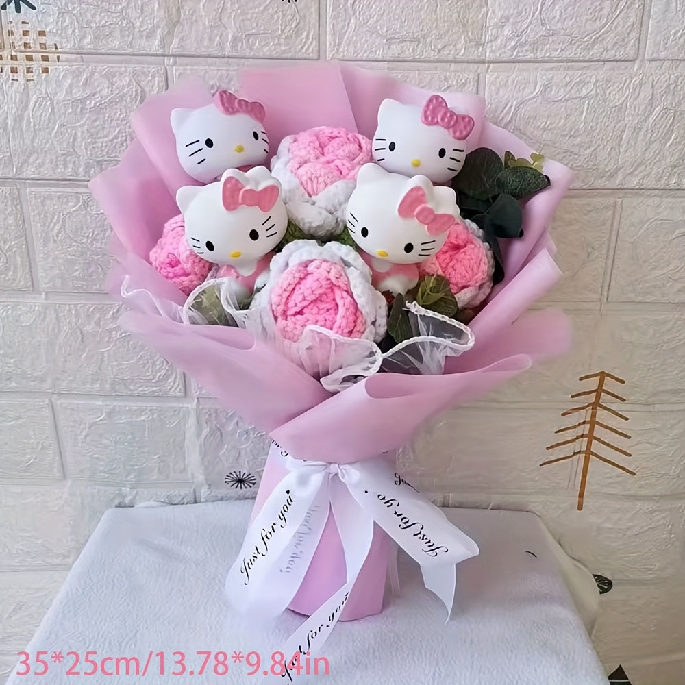Artificial Rose Flower Arrangement – Character Design Home & Wedding Decor Photo Prop Gift for Christmas Valentine’s Day & Mother’s Day