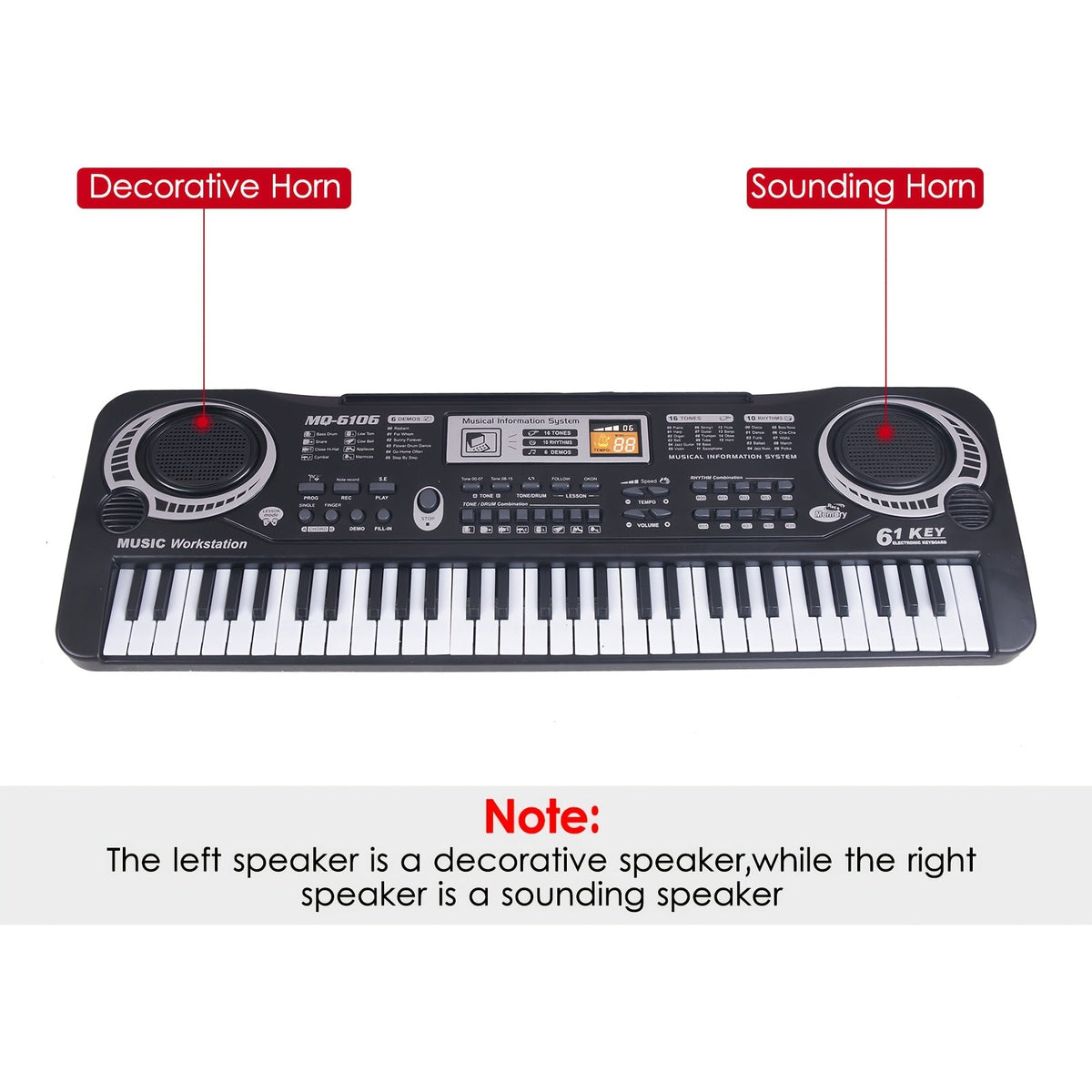 61-Key Electronic Piano Keyboard for Beginners - Built-In Microphone, Music Stand & USB Power, Complete Starter Kit for Kids & Adults, Perfect Birthday Gift for Music Lovers