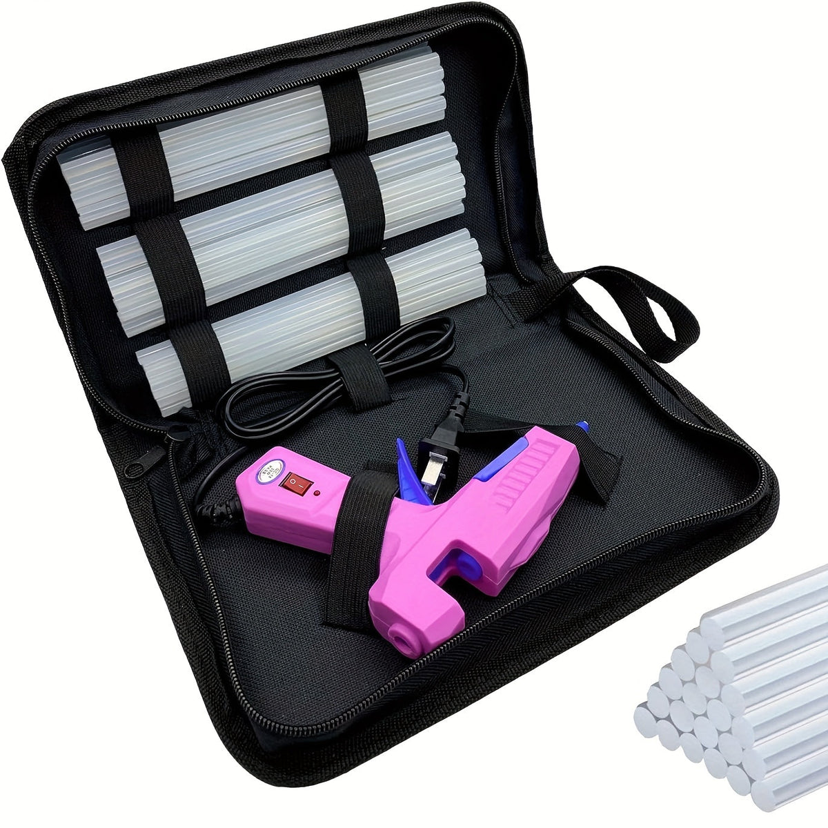 30W Hot Melt Glue Gun Kit with 30 Glue Sticks 7x150mm – Fast Heating Electric Glue Gun for School Arts, Crafts, DIY Projects, and Quick Home Repairs – Multiple Color Options