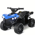 Kids Electric Quad ATV Ride-On Car with Headlights, Pedal Accelerator, All-Terrain Anti-Slip Tires, 55 lbs Capacity, 1.86 MPH Ride-On Toy for Boys and Girls Ages 3-6, Birthday/Christmas Gift, Blue/Black/Pink/Red