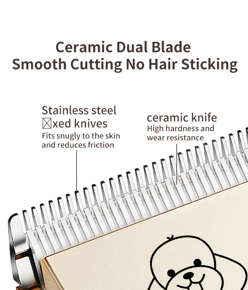 USB Rechargeable Wireless Pet Hair Trimmer for Dogs and Cats - Cordless Grooming Scissors with 3.6V Low Voltage Safe Lithium Battery, Professional Pet Clipper for Home and Salon Use