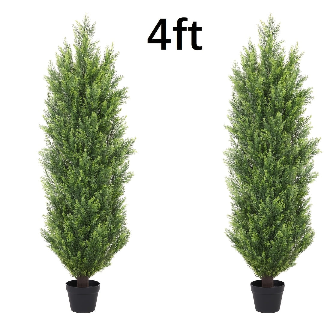 Cedar Topiary Trees 2-Pack, UV-Resistant Faux Greenery for Outdoor & Indoor – Low-Maintenance Artificial Plants for Patio, Garden, Front Porch & Office Decor, Choose 3FT 4FT or 5FT – Nova Mart