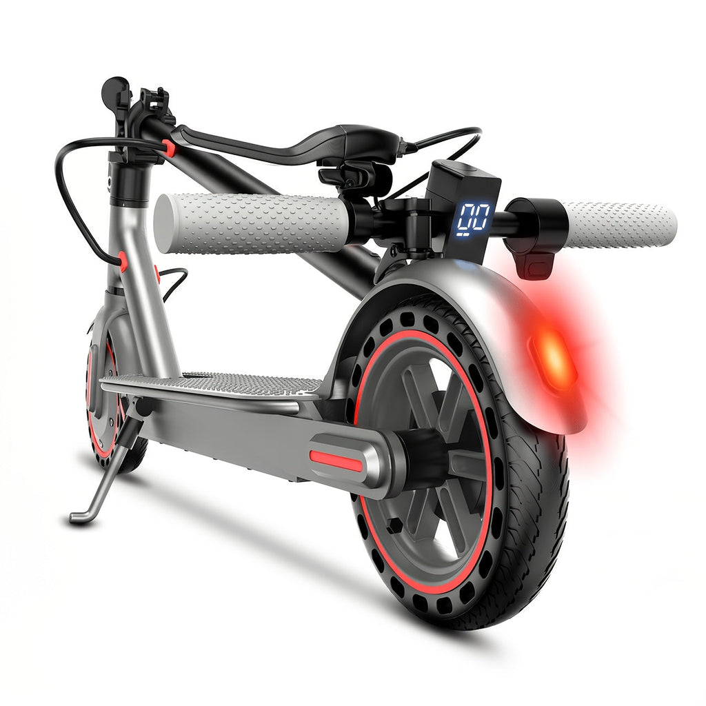 Electric Scooter for Adults with 350W Motor - 19 MPH Top Speed, 21-Mile Range, 8.5" Solid Tires, Foldable Commuter E-Scooter with App Control, Dual Brake System & LED Lights | Portable Folding Design