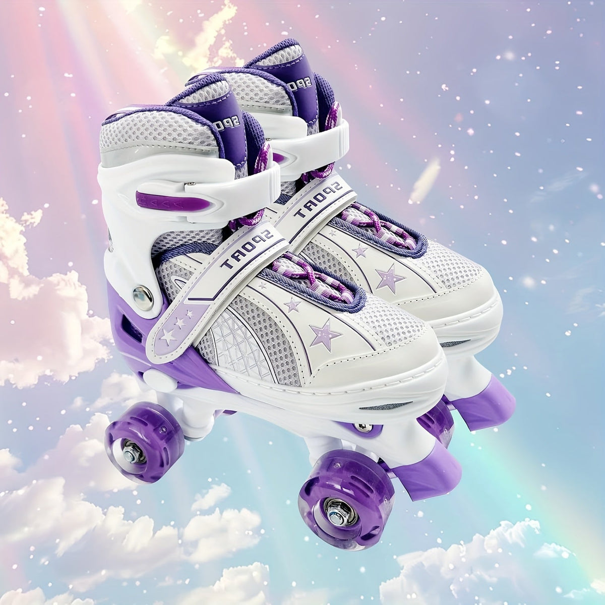 Kids Adjustable Roller Skates, 3 Sizes, Breathable Mesh, Beginner Roller Skates for Children, 6 Colors, Small/Medium/Large, Sizes for Little Kids, Big Kids, and Youth, Boys and Girls, Outdoor and Indoor Skating
