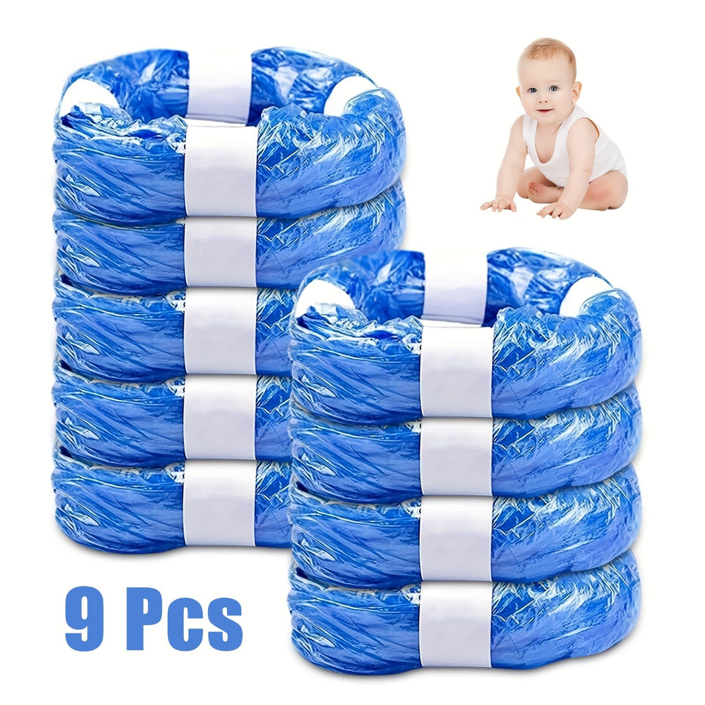 Diaper Pail Refill Bags 9/12/15 Pack, 177-Inch Nappy Bin Liner Disposal Bags Compatible with Tommee Tippee, Angelcare, Diaper Genie, Litter Genie, Twist & Click Diaper Bin
