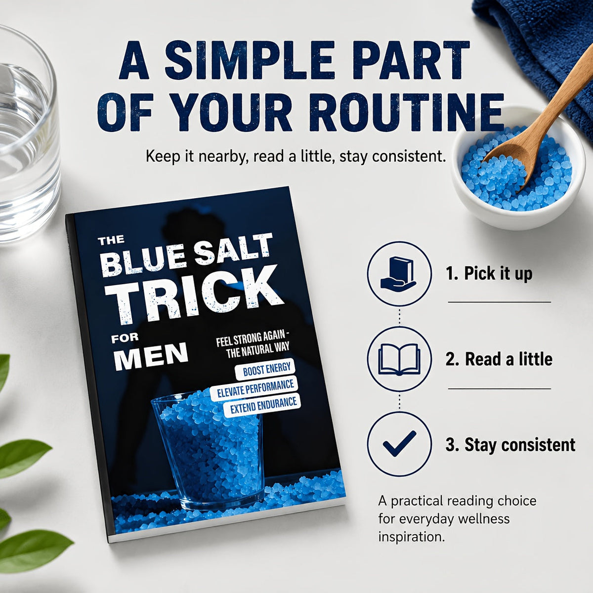 The Blue Salt Trick for Men: An Informational Wellness Lifestyle Guide, Daily Habits Handbook, and Personal Development Self-Help Book for Adult Men – A Practical Gift Idea