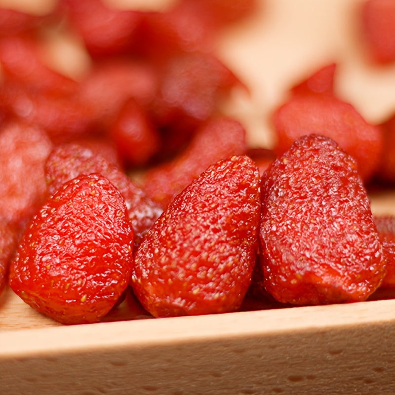 Dried Strawberry Snacks 3-Bag Pack, Low Sugar, Natural, Gluten-Free Fruit Snack for Office, Parties, and Holidays