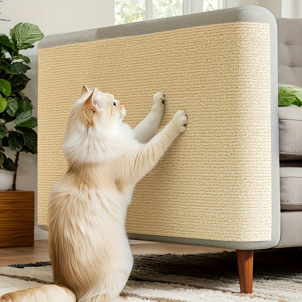 Self-Adhesive Wall-Mounted Cat Scratching Post - Removable Indoor Cat Scratcher Furniture Protector for Walls, Sofas & Chairs, Modern Sisal Scratching Board, Easy to Install, 6 Colors (15.75"x39.37")