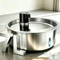 Automatic Pet Water Fountain - 1.85-Gallon Stainless Steel, USB-Powered, for Cats & Dogs & Multi-Pet Households - Includes Filter Cartridges - Silvery