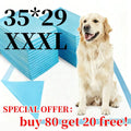 XXXL Dog Pee Pads 80+20 Bonus Pack – 6-Layer Odor-Resistant Leak-Proof Disposable Training Pads for Small, Large & Elderly Dogs, Two Sizes 23x23 or 29x35 Inches, 100 Total Pads